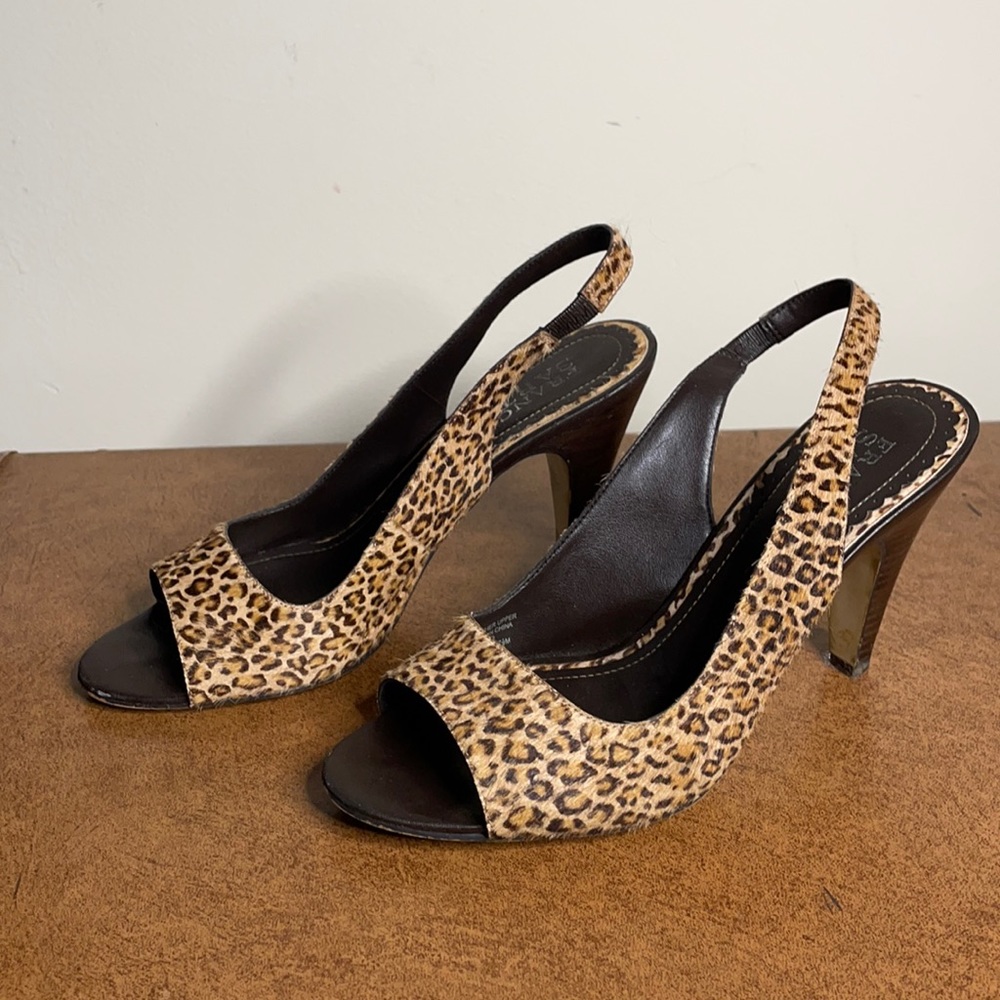 Franco Sarto Animal Print Sling back heels size 7